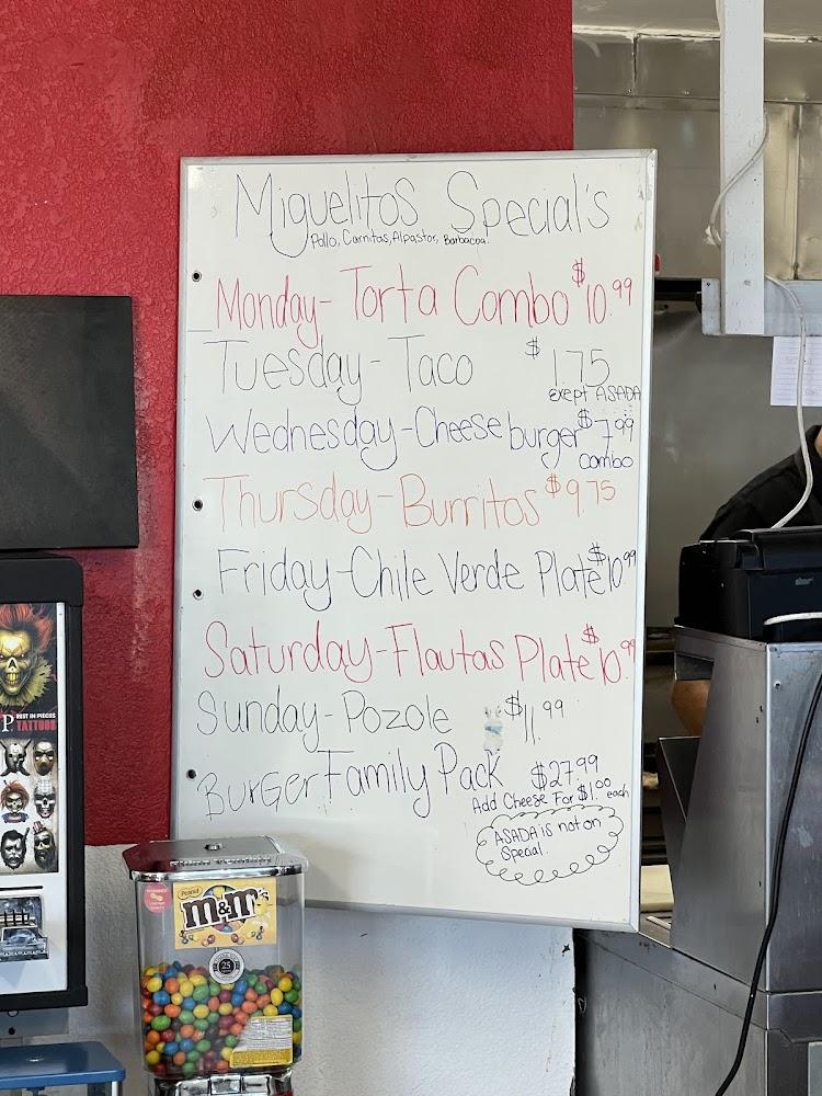 Miguelito's | Mexican Restaurant Menu image 1